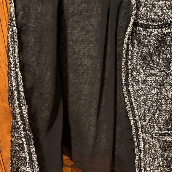 Zara Black and White Textured Cardigan - Picture 5 of 10